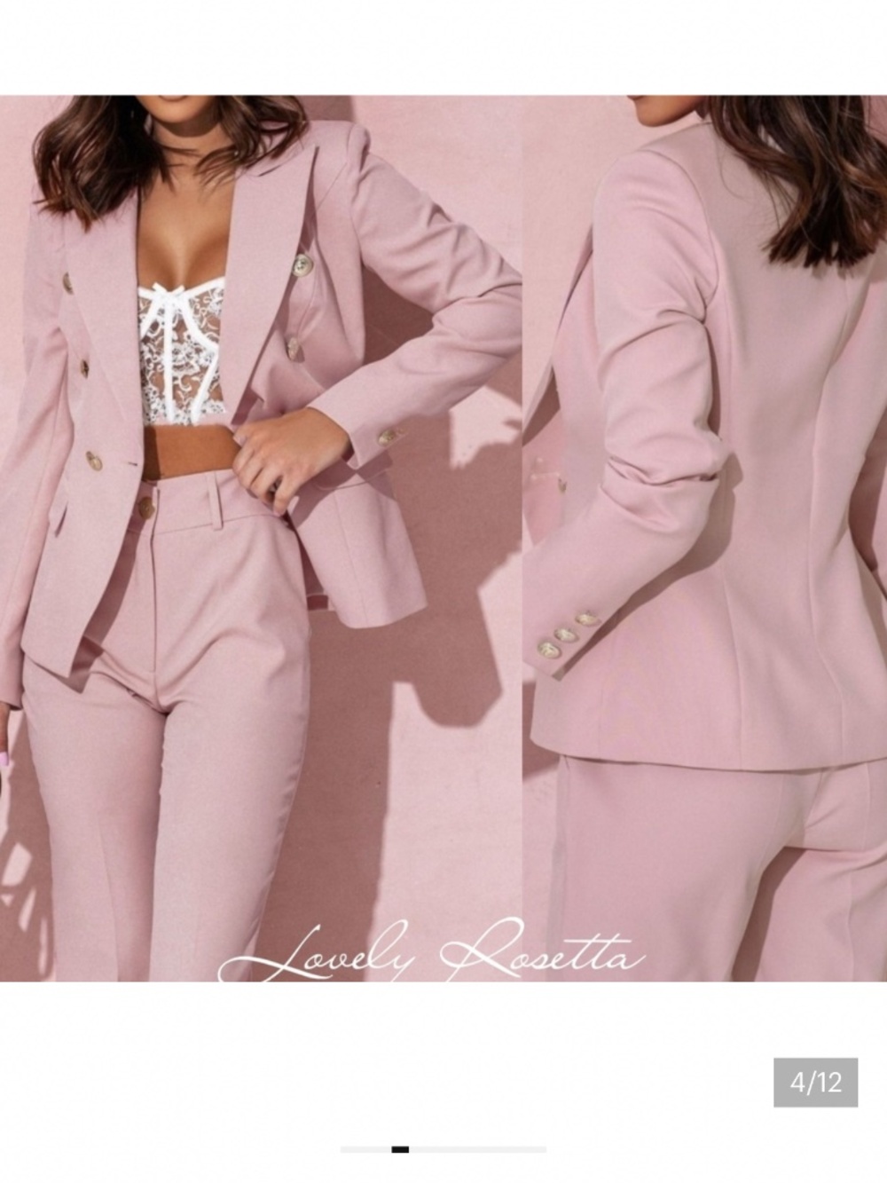 Sophisticated Pink Women's Pants Set